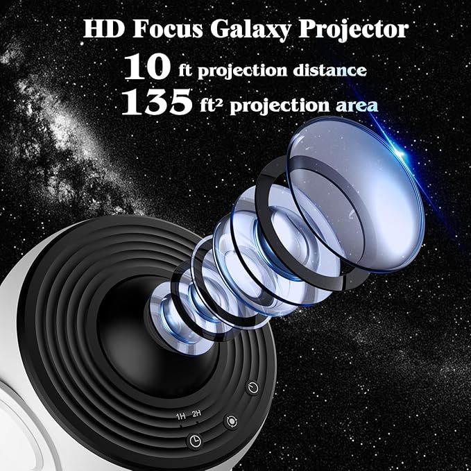 Star Projector,Upgraded Planetarium Projector for Bedroom,Educational Audio Galaxy Projector with 4K Replaceable 13 Galaxy Discs,Sky Light Living Room Decor,Night Light for Kids Room Valentines Gift