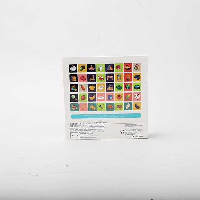 beiens High Contrast Baby Flashcard, 80 Pcs 160 Page Black White Colorful Visual Stimulation Learning Activity Card for Babies Ages 0-3-6-12-36 Months, 5.5'' x 5.5'' Newborn Infants Toys Gift