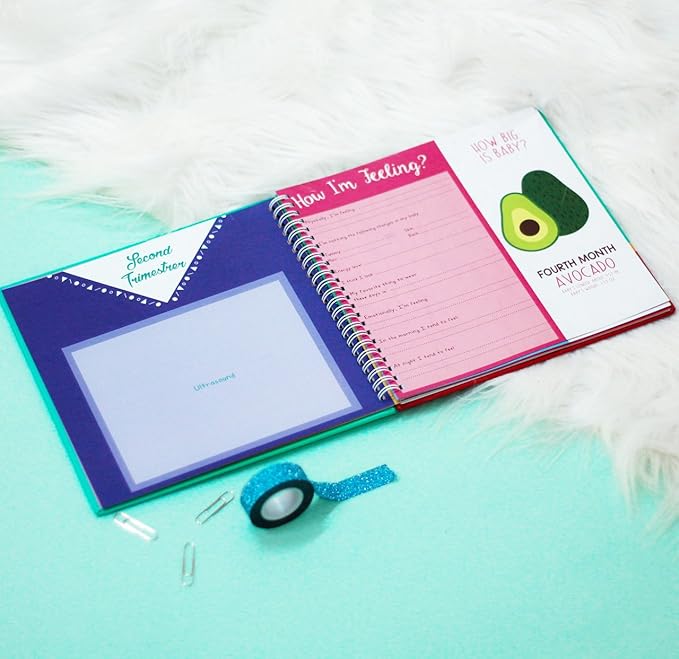 My Belly Book | Pregnancy Journal Memory Book with Stickers | Baby's Scrapbook and Photo Album | Pregnancy Must Haves for First Time Moms | Picture and Milestone Books for Toddlers (New Version)