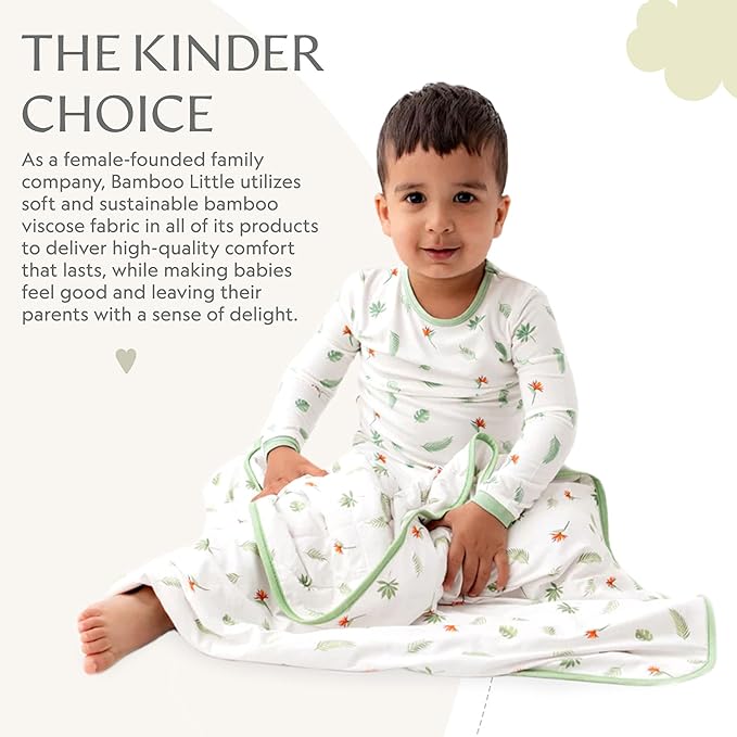 Toddler Pajamas – 95% Bamboo Viscose, 5% Spandex – Soft, Breathable Long-Sleeve Pajama Set for Kids, Sleepwear, Imported