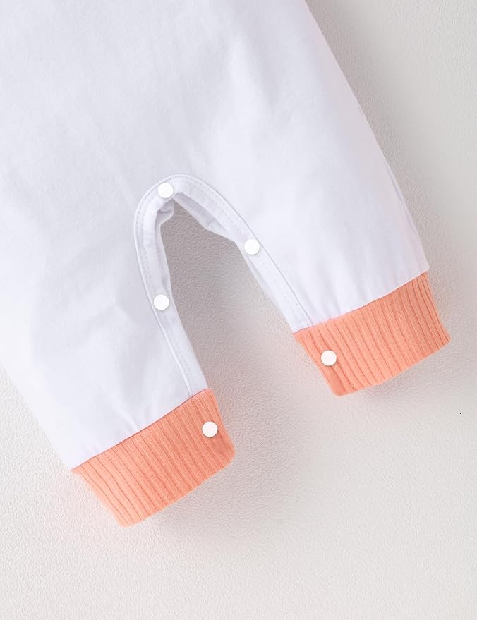 Baby Girl Clothes Patter&Letter Baby Girl Romper with Bow Hat&Headband and Gloves 4Pcs Baby Girl Coming Home Outfit