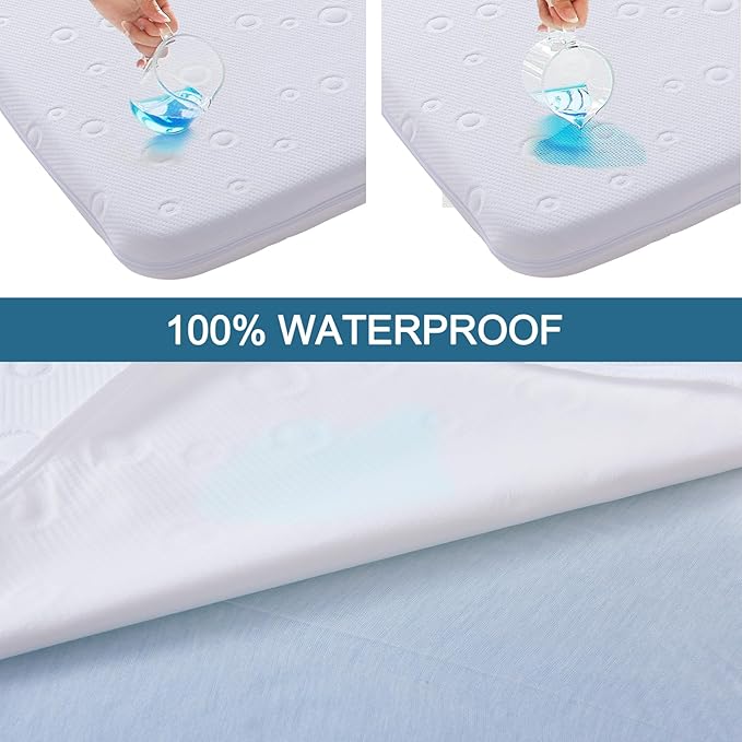 Baby Bassinet Mattress Topper, 30" x 15" x 2" Dual Sided Gel Memory Foam Mattress with Breathable Removable Soft Cover Fit for Most Moses Basket and Dream On Me Lacy Bassinet
