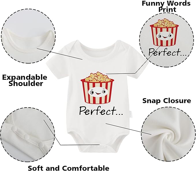 YSCULBUTOL Baby Twins Bodysuit Perfect Together Best Friend Newborn Romper Toddler Unisex Twin Outfit