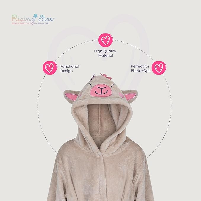 Rising Star Baby Toddler Robe Or Kids Robe for Girls and Boys - Kids & Baby Bath Robe Spa Set with Washcloth or Slippers