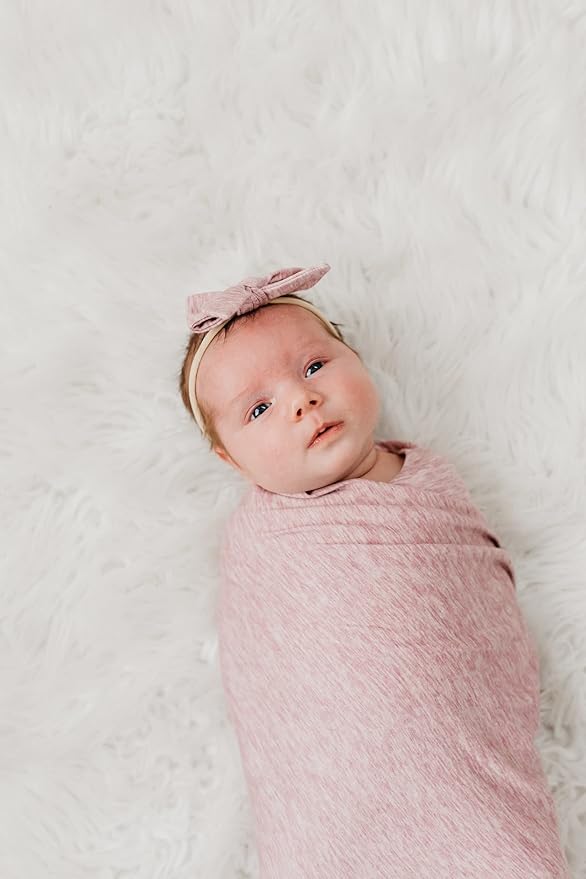 Copper Pearl Baby Swaddle Blanket - Premium Knit Baby Blanket, Large Soft Stretchy Receiving Blankets for Baby Girl, Swaddles for Newborn, Infant, and Toddler (Maeve)