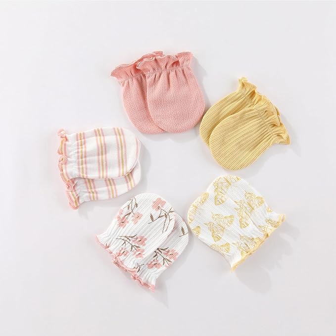 15 Pack Infant Hats Gloves Socks Unisex Baby Boy Girl Accessories Set Cotton New Born Caps Mittens