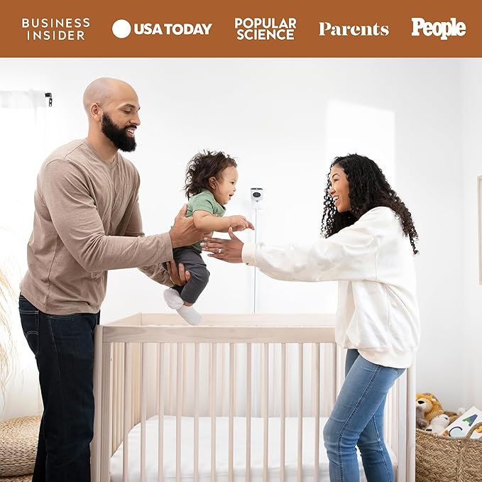 Miku Pro Upgraded Smart Baby Monitor with Camera, Wall Mount and Floor Stand, Real-Time Breathing and Sleep Tracking, Contact-Free Alerts, Sleep Analytics for Infants, Requires Paid Membership