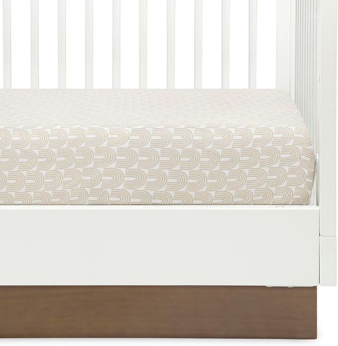 Delta Children Fitted Crib Sheets for Girls and Boys - 100% Organic Cotton Crib Sheet for Standard Crib and Toddler Mattresses - 28x52 Inch - GOTS Certified (Pack of 3), Neutral Boho