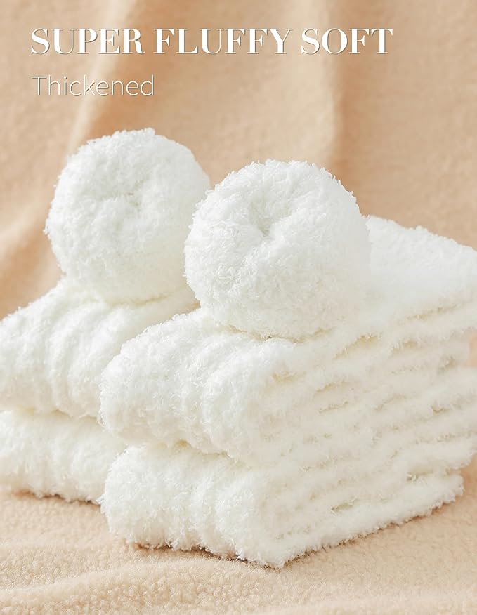 TEHOOK Warm & Cozy Gifts for Women, Fluffy Fuzzy Sock, Plush Sleeping Slipper Socks - Soft Warm Fabric