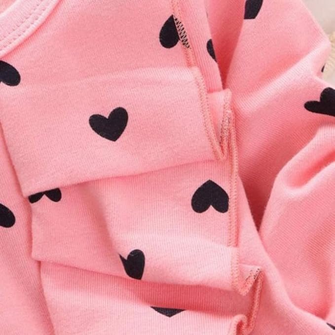 Cute Toddler Baby Girls Clothes Set Long Sleeve T-Shirt and Pants Kids 2pcs Outfits
