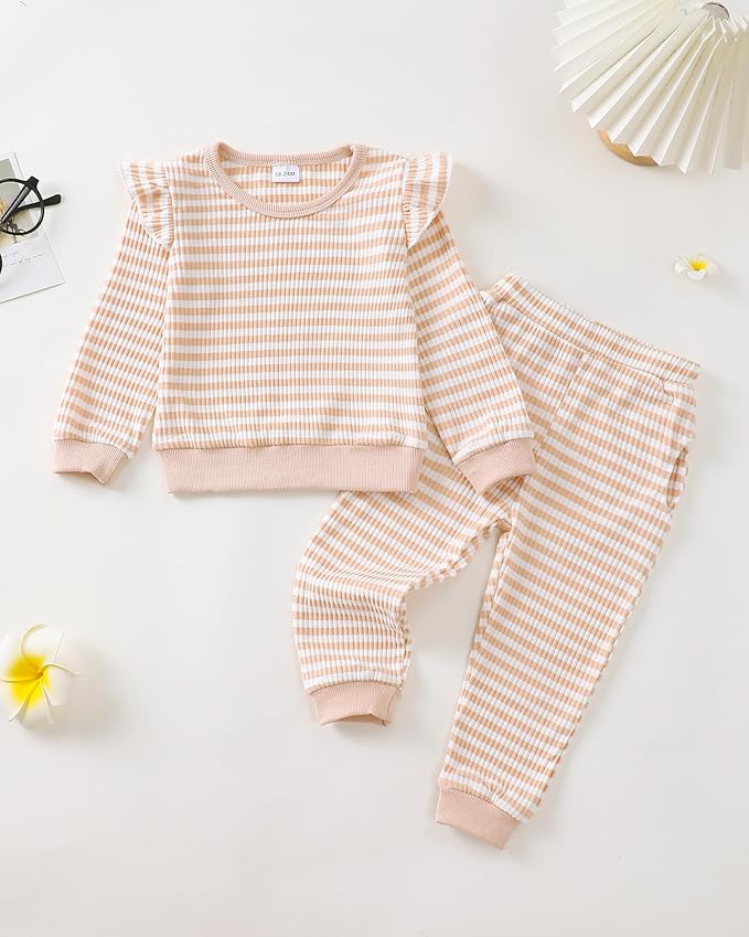 Mioglrie Baby Girl Clothes Infant Toddler Girls Fall Winter Outfits Sweatshirts Clothing Set 3 6 12 18 24 Month 2T 3T