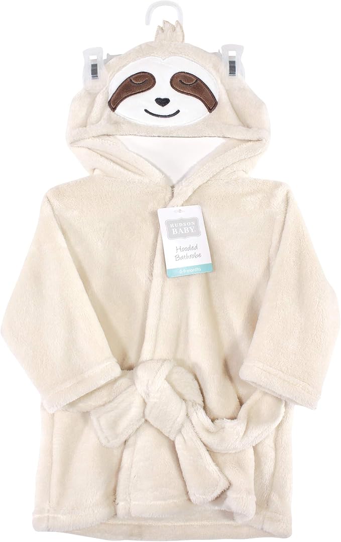 Hudson Baby Unisex Baby Plush Animal Face Bathrobe