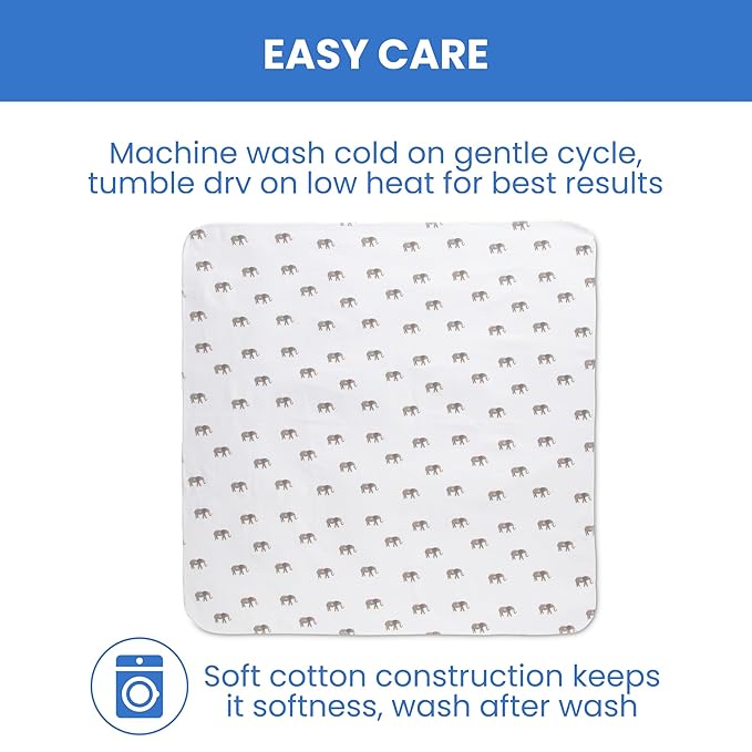 Delta Children 100% Cotton Flannel Baby Receiving Blankets for Girls and Boys – 30x30 Inches (Pack of 2), Safari Friends
