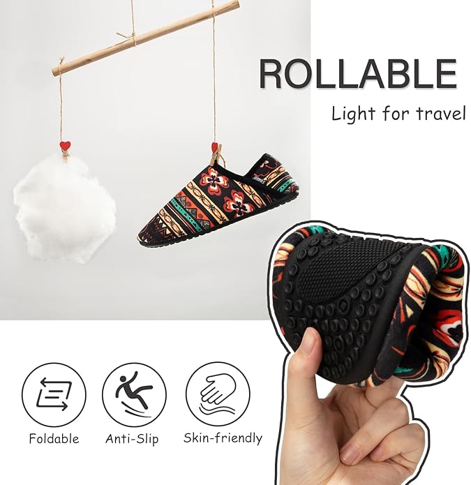 ATHMILE House Slippers for Women Men Indoor Barefoot Slippers Socks Furry Slip on House Shoes Cozy Comfy for Home Bedroom Travel Yoga