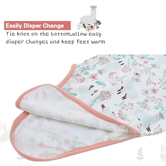 Miracle Baby Newborn Knotted Gown with Hat Set, 3 Pack Newborn Nightgowns, Baby Sleeper Gowns with Mitten Cuffs for Boys Girls 6-12 Months