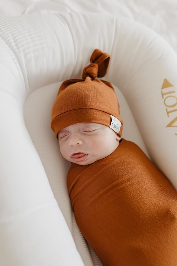 Copper Pearl Large Premium Knit Baby Swaddle Receiving Blanket Powell