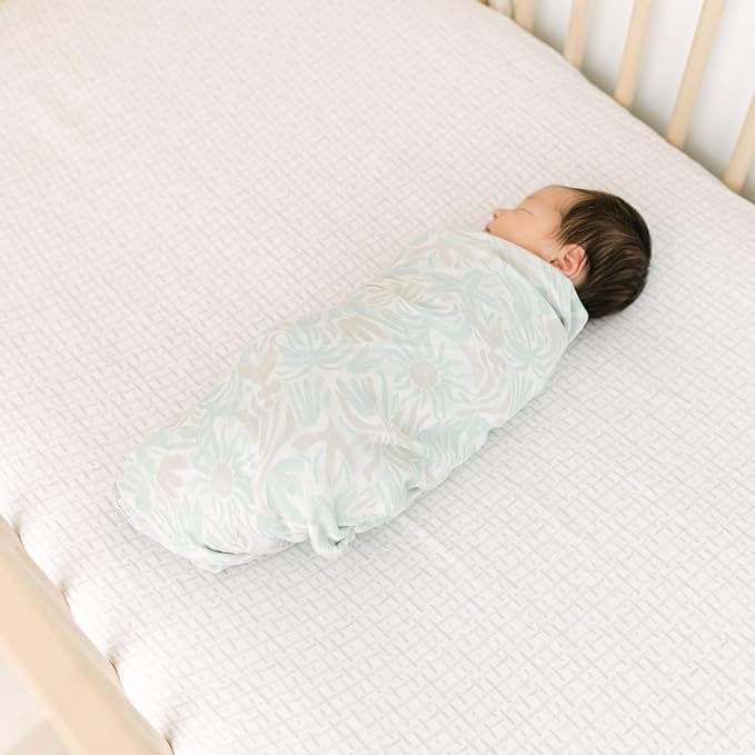 Crane Baby 100% Cotton Muslin Swaddle Blankets, Beach Life Starfish, Set of 3, 47" x 47", Swaddles for Newborns, Baby & Girls