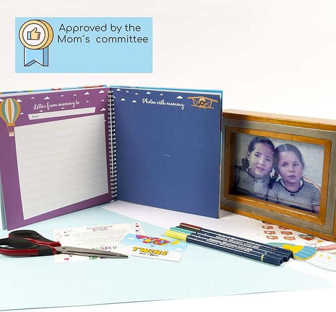 Great Newborn Twins by Unconditional Rosie | A Beautiful Baby Memory Book for Documenting their First Year | Gorgeous and Perfect Baby Twin Gifts - Cows Edition | Twins Baby Items that You'll Love