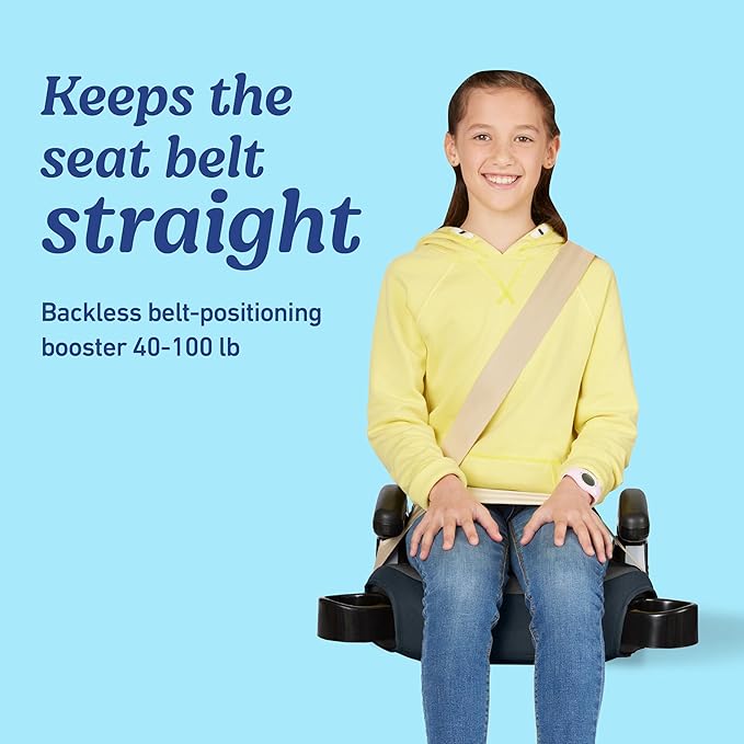 Graco TurboBooster 2.0 Backless Booster Car Seat, Trisha, Easy to Clean with Halfway Cup Holders