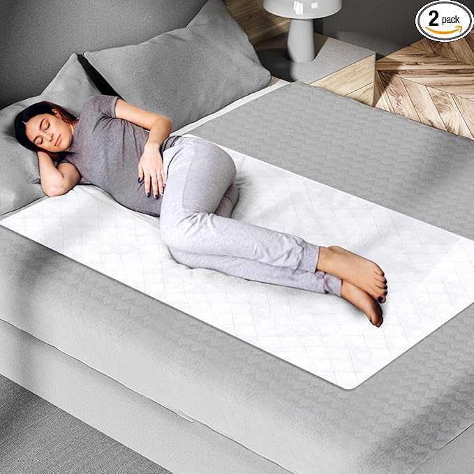 Epica Bed Pads Washable Waterproof - 34"x52" (2 Pack) Incontinence Bed Pads for Adults, Mattress pad to Protect Bed from Stains, Large Bed wetting Pads for Home & Hospital Use (500 Washes)