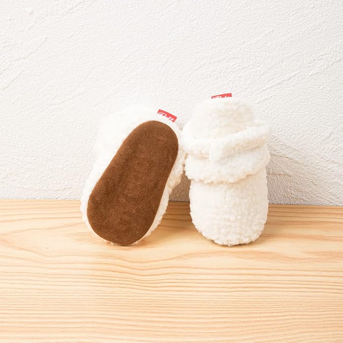 Sawimlgy Newborn Infant Baby Girl Boy Cotton Booties Stay On Sock Slippers Soft Bedroom Shoes Non-Skid Ankle Boots With Grippers Toddler Crib Warm Shoe First Walker Birthday Shower