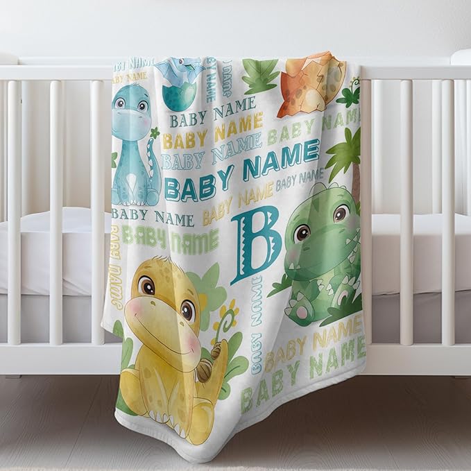Ship Next Day, Personalized Baby Blankets - Printed in USA, Custom Name Blanket, Baby Blanket with Name, Ultra-Soft Cozy Fleece Blankets, Gifts for Baby Newborn Toddlers Boys & Girls Kids