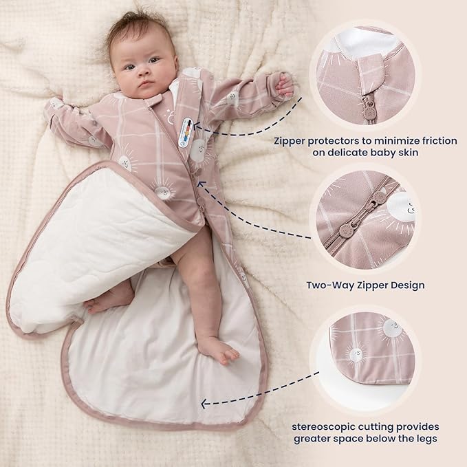 Unisex Sleeping Bag for Babies and Toddlers 1.0 Tog Sleep Sack 18-36Months, Newborn Sleep Sack, Wearable Blanket Baby, Sleep Sack with Sleeves, Gifts for Baby