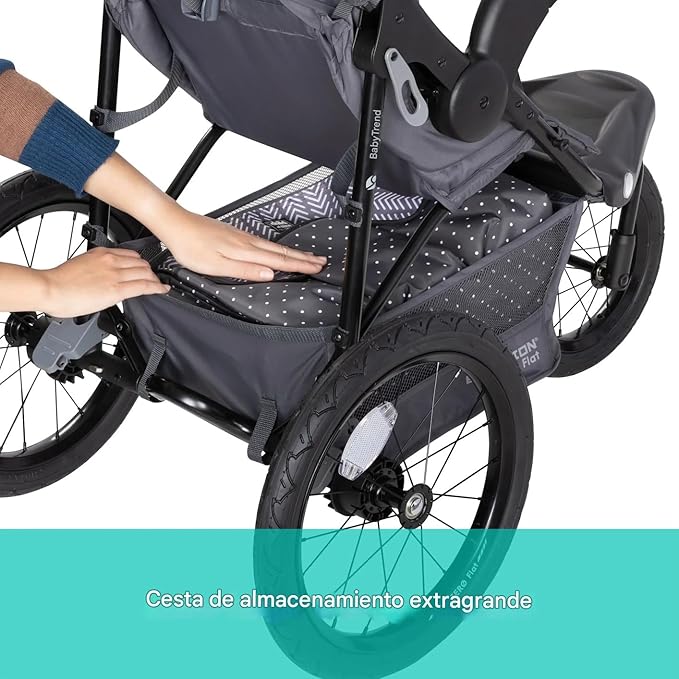 Baby Trend Expedition® Zero Flat Jogger Travel System with LED Lights, Dash Grey