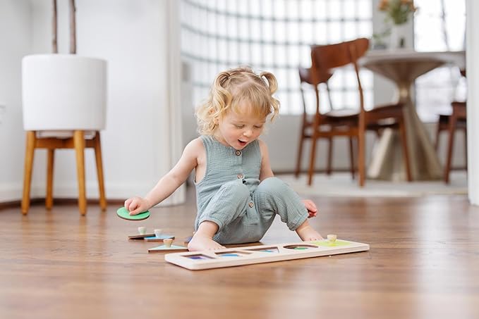LOVEVERY | Friends of All Shapes Puzzle | Montessori Toddler Toy, Ages 16 Months+