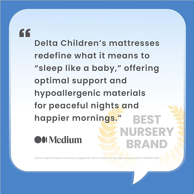 Delta Children Breathable Crib Mattress Pad Cover - Make Every Crib Mattress Breathable, Elastic Edges for Secure, Universal Fit - Machine Washable - 1 Pack, White