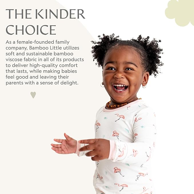 Toddler Pajamas – 95% Bamboo Viscose, 5% Spandex – Soft, Breathable Long-Sleeve Pajama Set for Kids, Sleepwear, Imported