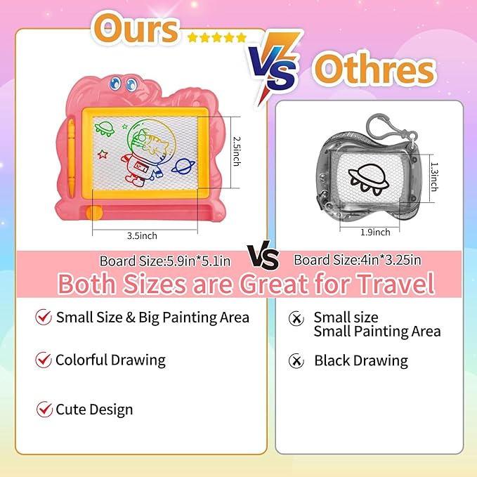 Hymaz 15 Pack Mini Magnetic Drawing Board for Kids, Colorful Doodle Drawing Board for Toddlers 1-3, Erasable Doodle Sketch Tablet Writing Pad for Boys Girls Classroom Rewards Party Favors Bag Stuffers