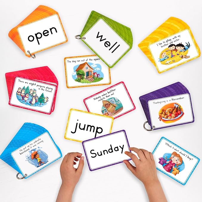 250 Sight Words Flash Cards for Kindergarten with Pictures, Dolch Sight Words Pre-K for Toddlers 3 4 5 6 7 8 Years, High Frequency Words Reading Cards for Kids Ages 4-8, Preschool - Simply Magic