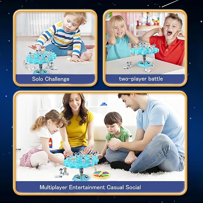Astronaut Balance Game,Balance Board Game,Two-Player Balanced Tree Board Game, Montessori Astronaut Balance Tree Educational Toys, Children Desktop Gift for Boys Girls