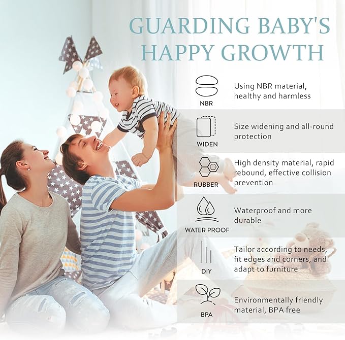 4Pc Crib Rail Covers Sets,Rail Guard for TeethingSoft Anti-Collision Strip Corner Cover, Suits for Most Standard Bed (4pc-Gray) (4pc-Gray)