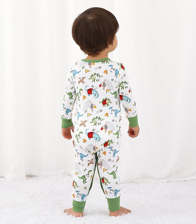 Baby Boys Girls Romper-Viscose Made from Bamboo, Long Sleeve Jumpsuits Soft Footless Rompers, Unisex