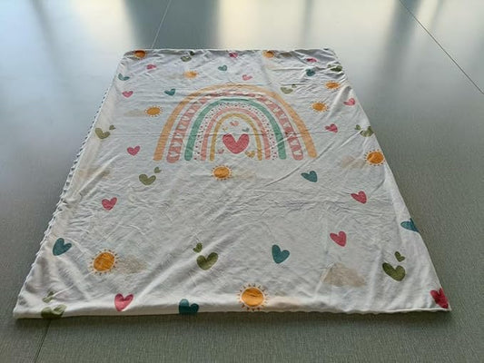 Personalized Baby Blanket for Girls Rainbow Custom Baby Blankets with Name Dotted Backing Customized Gifts for New Mom Customize Baby Blanket for Kids Newborn Birthday