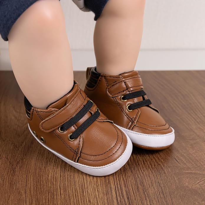 CENCIRILY Baby Boys Girls High Top Sneakers Soft Soles Anti Skid Infant Ankle Shoes Toddler Prewalker First Walking Crib Shoes