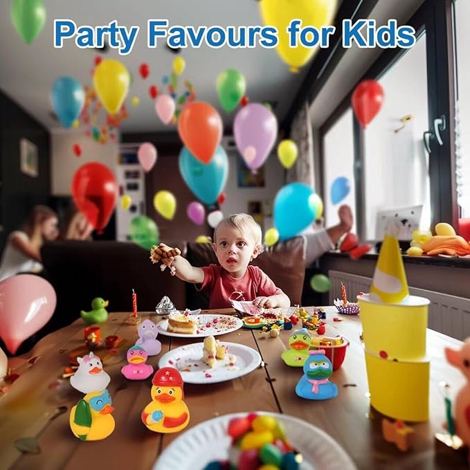 Rubber Ducks Bath Toy for Kids, Assortment Duckies for Jeep Ducking Pool Floater Ducky Bathtub Beach Toys, Party Favors Birthday
