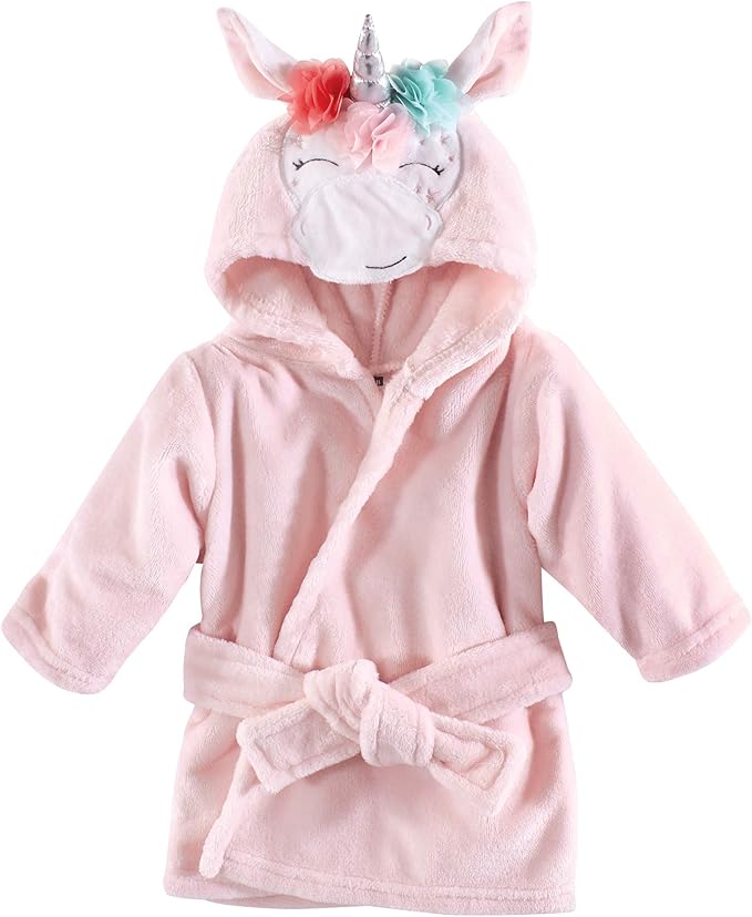 Hudson Baby Unisex Baby Plush Animal Face Bathrobe