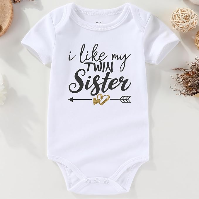 I Like My Twin Brother Sister Newborn Twins Outfits Boy And Girl Baby Items outfits matching