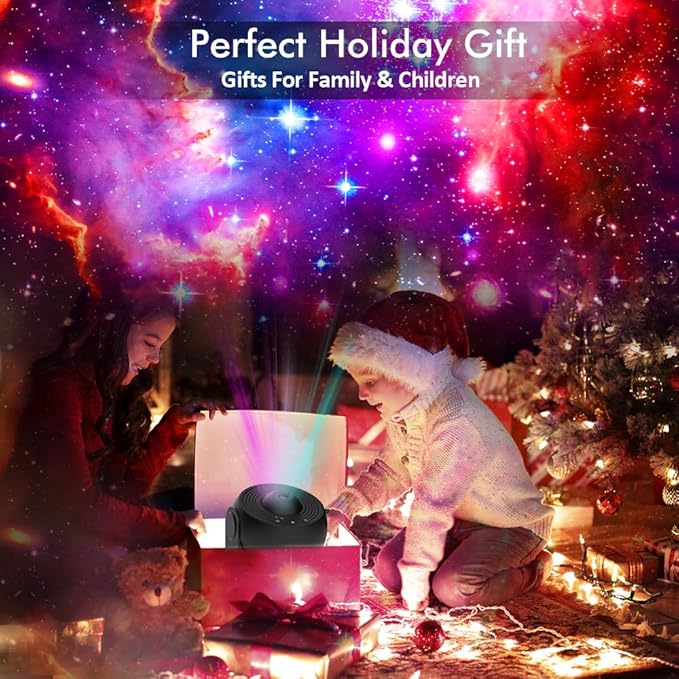 Galaxy Projector for Bedroom,HD Image Star Projector Galaxy Light,13 Film Discs Planetarium Projector with Adjustable Knob, 360° Rotating and Timer for Kids, Ceiling, Gifts, Room Decoration