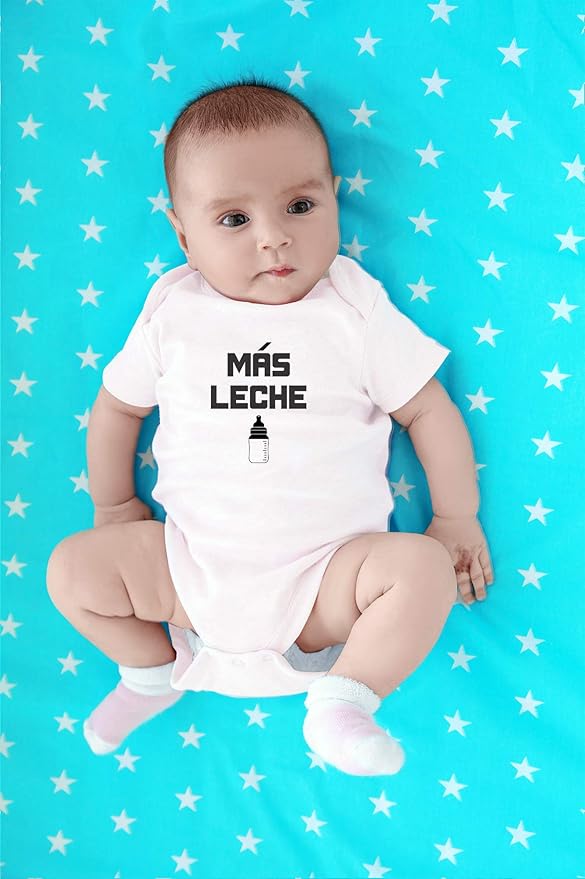 CBTwear Mas Leche - Baby Clothes - Funny Newborn Bodysuit Outfits for Boys and Girls