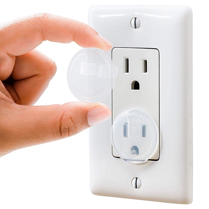 Clear Outlet Covers (32 Pack) Value Pack – Baby Safety Outlet Plug Covers – Durable & Steady – Child Proof Your Outlets Easily