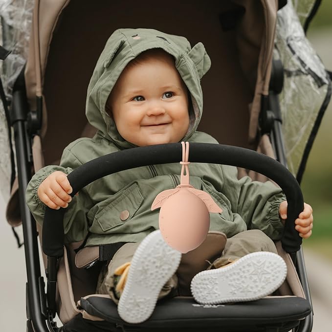 Silicone Pacifier Holder Case Binky Holder Baby Pacifier Case for Boys Girls Portable Silicone Paci Storage Pouch for Newborns 3 Pack-Ivory+Sage+Brown