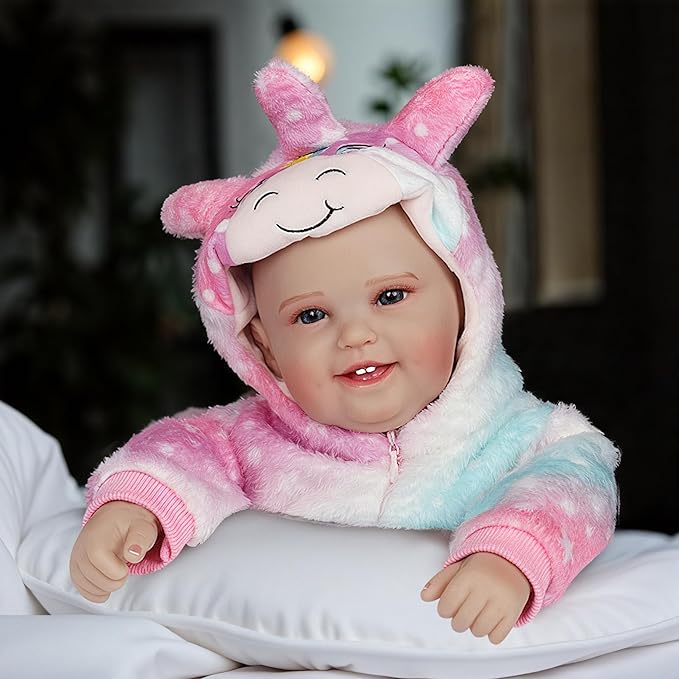 Real Life Baby Dolls - 19 Inch Reborn Baby Dolls for Girls 3+, Vinyl Realistic Baby Doll with Soft Cloth Body, Includes Accessories for Pretend Play