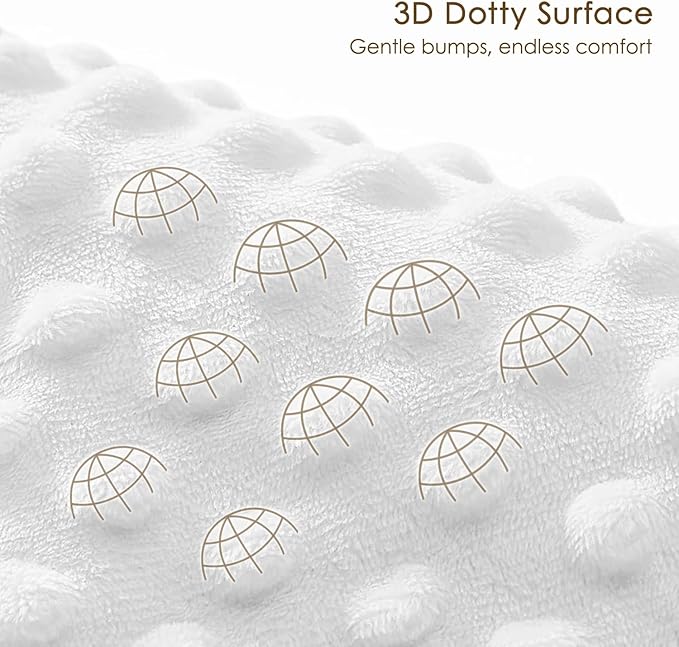 Baby Blankets for Girls, Soft Nursery Minky Blankets with Muslin and Dotted Fleece Back 30x40 inches, Receiving Bed Quilt for Newborn, Infants, Toddlers (Pink)
