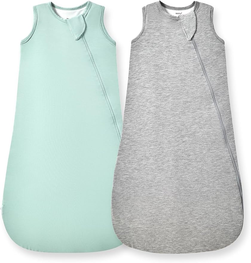 HAPIU Unisex Rayon Made from Bamboo Baby Sleep Sack TOG 0.5, 2-Way Zipper YKK, Wearable Blanket Toddler