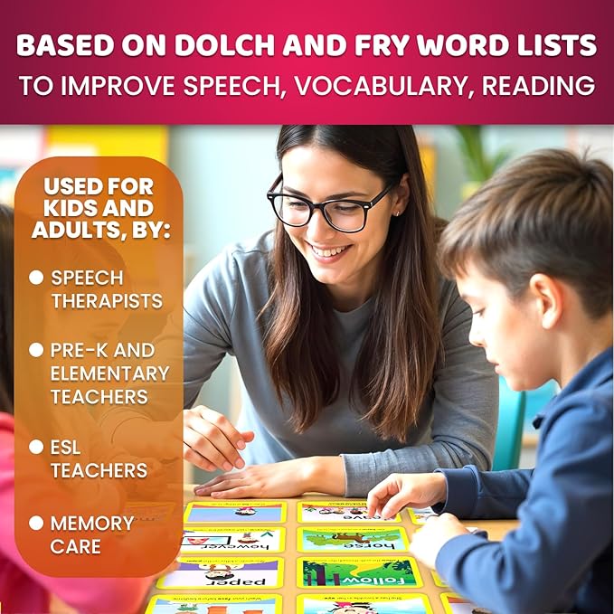 QUOKKA 520 Sight Words Flash Cards with Images & Sentences – Based on Dolch Sight Words Lists for Reading Fluency – Kindergarten Flash Cards for Pre-K to 3rd Grade - Color-Coded Vocabulary Set