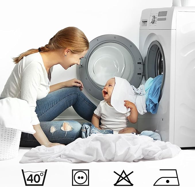 SavaKids 100% Natural Cotton Waterproof Crib Mattress Protector Sheet - Breathable, Fitted Pad for Babies & Toddlers, Ultra Soft & Noiseless (White)